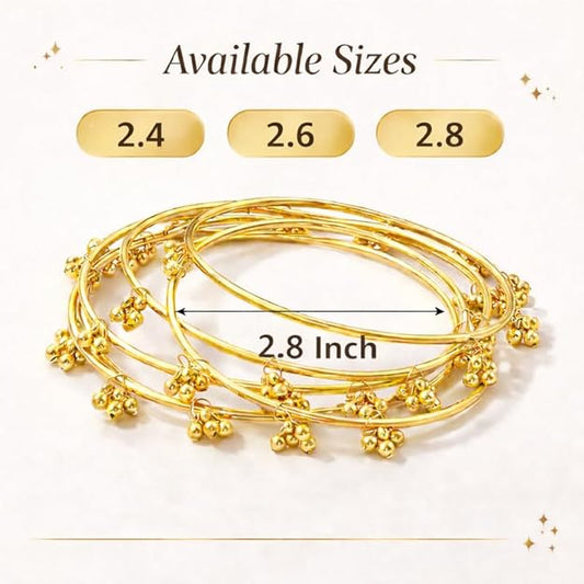 8 Pcs Traditional Stylish Ghungroo Kashmiri Bangles Set for Women & Girls