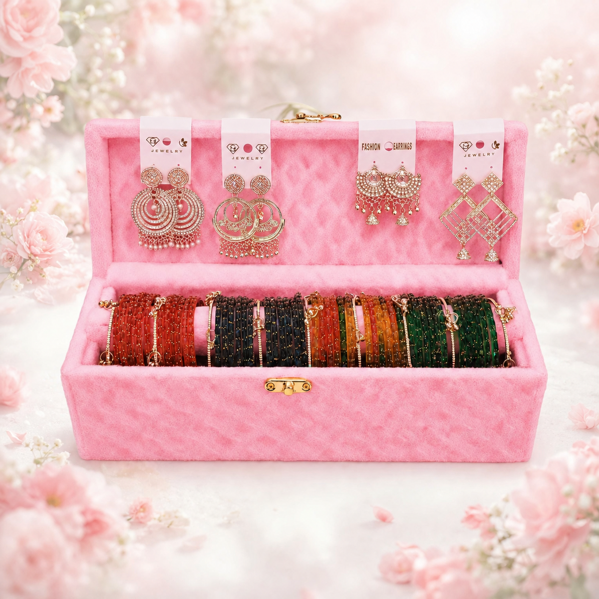 Premium Pangles with 4Set Bangles and Free Earrings