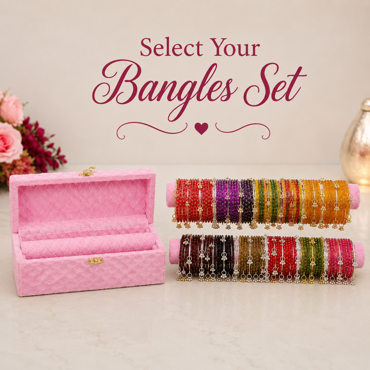 Premium Velvet Bangle Storage Box for Women