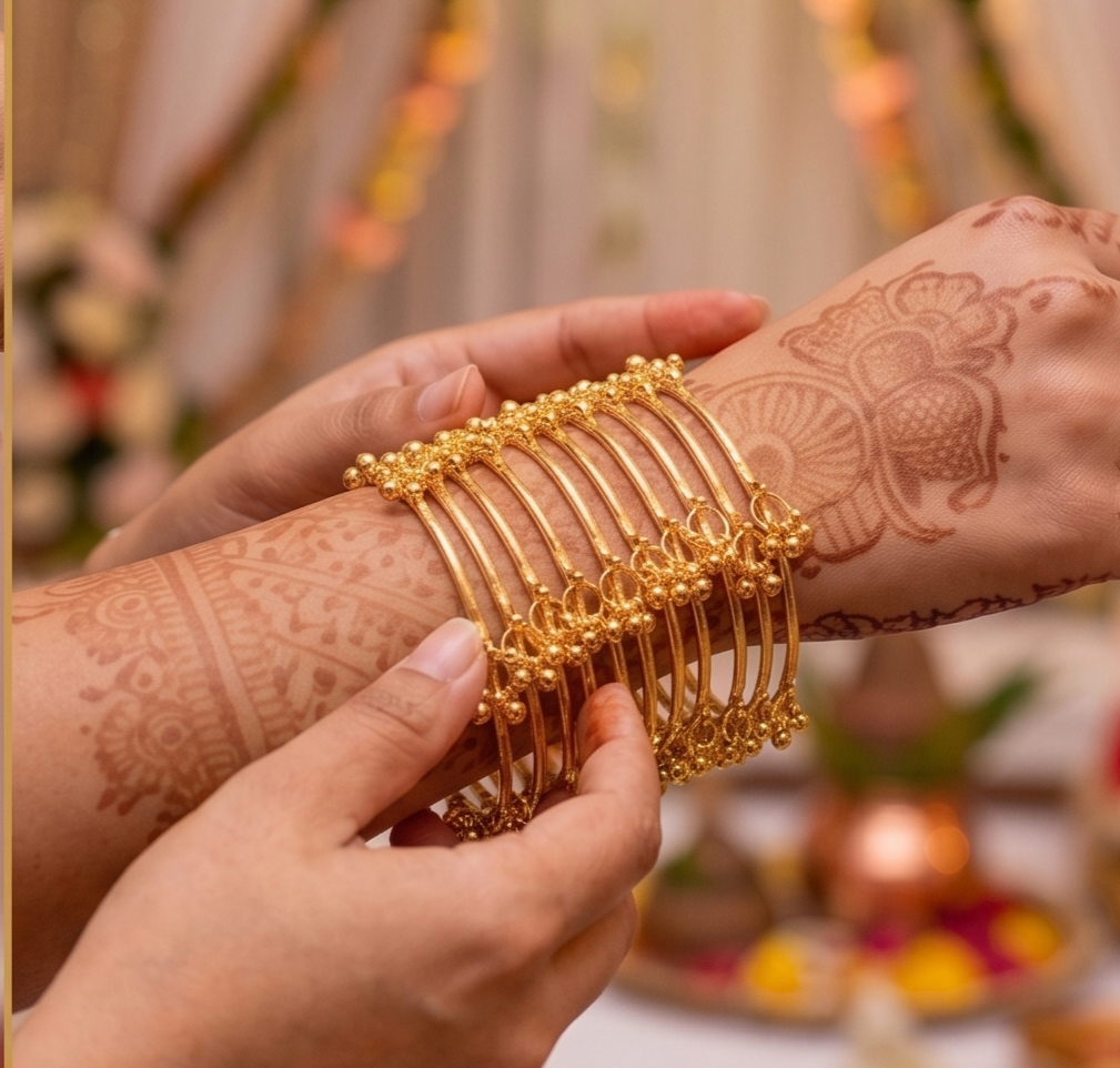 8 Pcs Traditional Stylish Ghungroo Kashmiri Bangles Set for Women & Girls