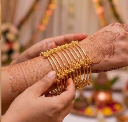 8 Pcs Traditional Stylish Ghungroo Kashmiri Bangles Set for Women & Girls