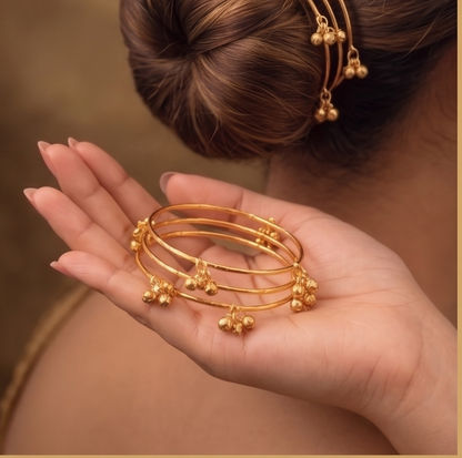 8 Pcs Traditional Stylish Ghungroo Kashmiri Bangles Set for Women & Girls