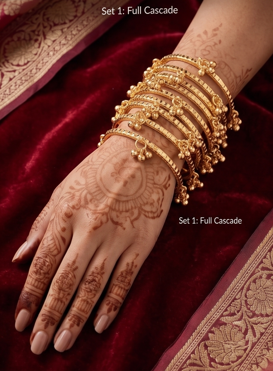 Kashmiri Ghungroo Bangles Set for Women & Girls (8 pcs)