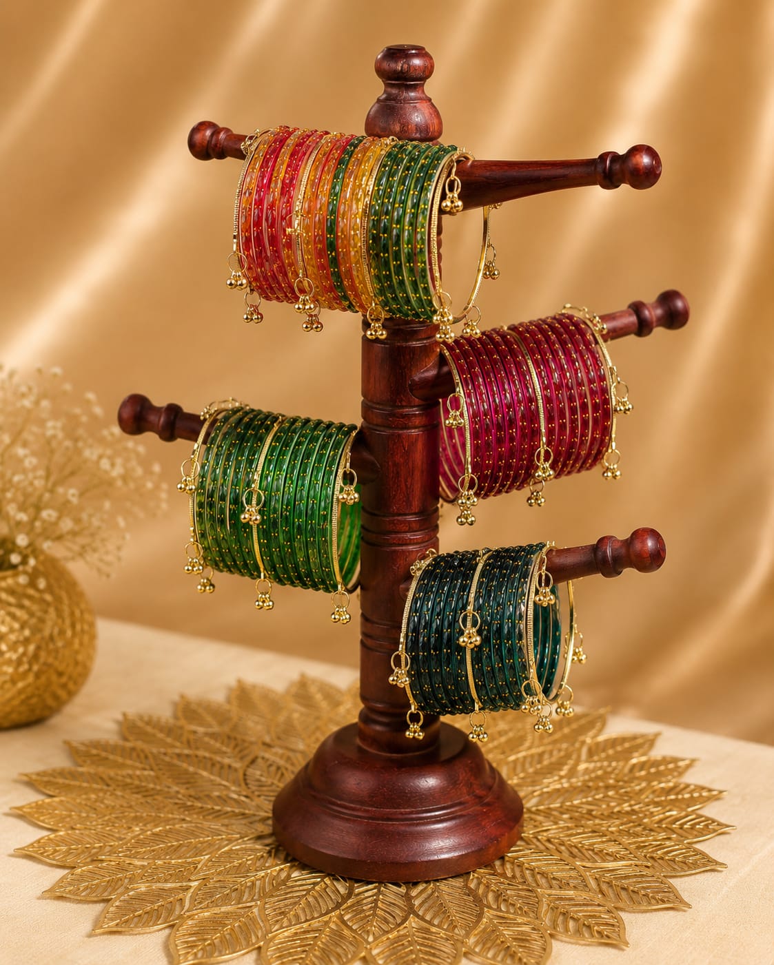 Premium Pangles with 4Set Bangles and Free Earrings