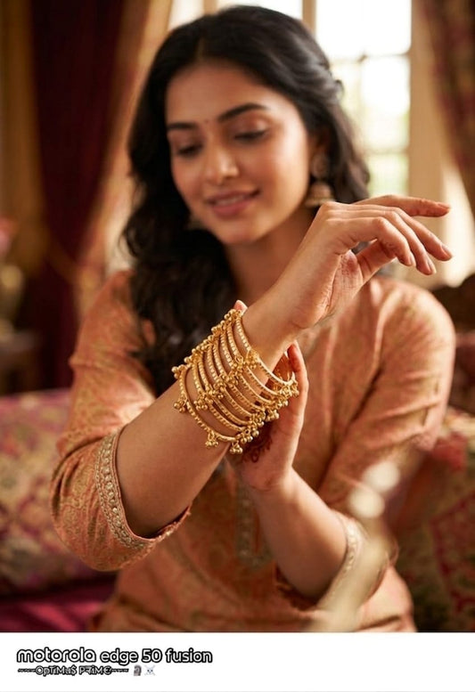 Kashmiri Ghungroo Bangles Set for Women & Girls (8 pcs)