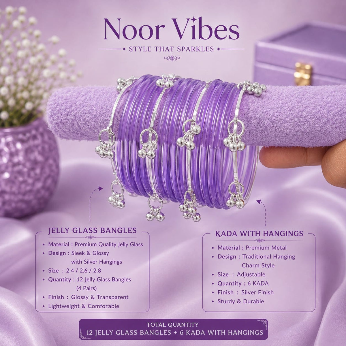 Jelly bangle combo with earrings