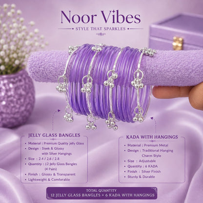 Jelly bangle combo with earrings