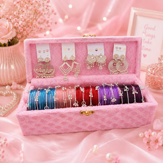 Jelly bangle combo with earrings